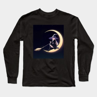 Witch Broomstick Long Sleeve T-Shirt